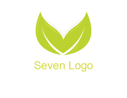 letter v leaves logo