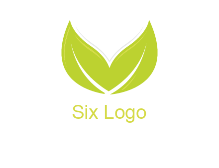 letter v leaves logo