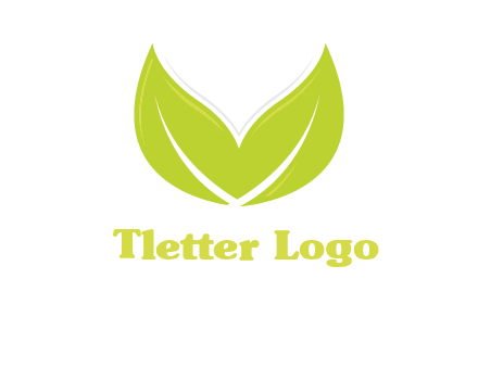 letter v leaves logo