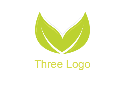 letter v leaves logo