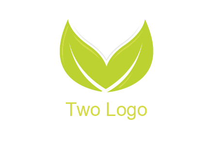 letter v leaves logo