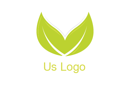 letter v leaves logo