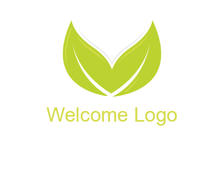 letter v leaves logo