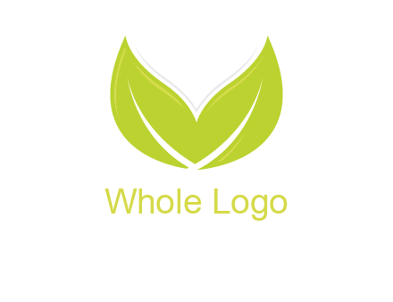 letter v leaves logo