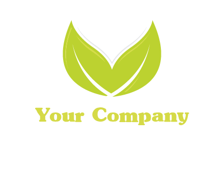 letter v leaves logo