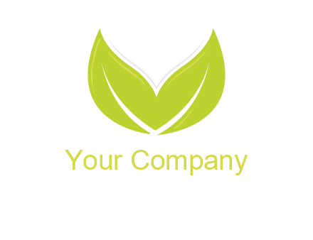 letter v leaves logo