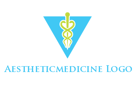 caduceus in triangle logo