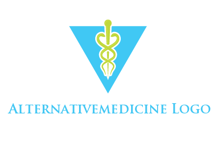 caduceus in triangle logo