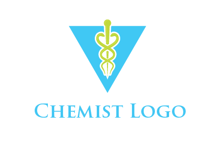 caduceus in triangle logo