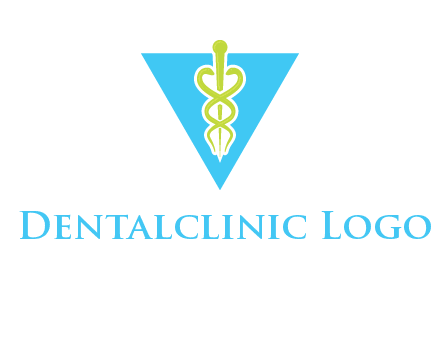 caduceus in triangle logo