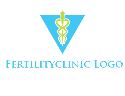 caduceus in triangle logo