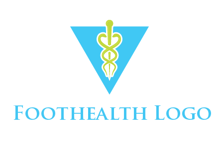 caduceus in triangle logo