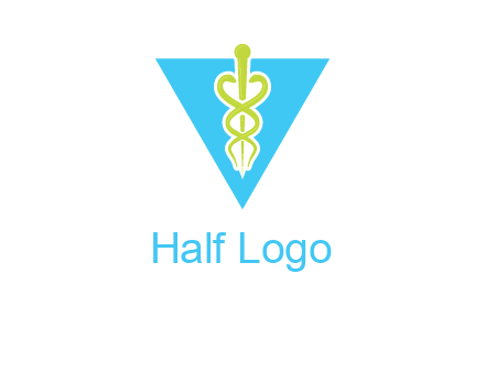 caduceus in triangle logo