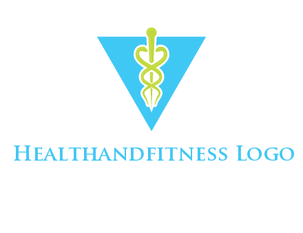 caduceus in triangle logo