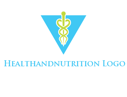 caduceus in triangle logo