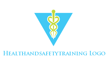 caduceus in triangle logo