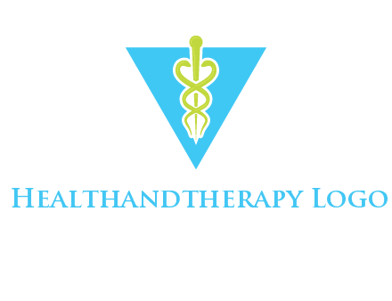 caduceus in triangle logo