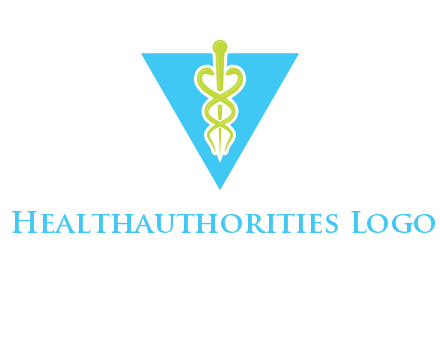 caduceus in triangle logo