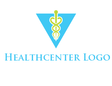 caduceus in triangle logo
