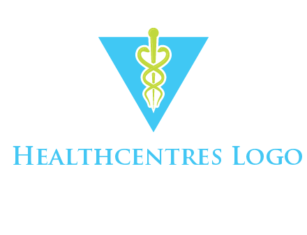 caduceus in triangle logo
