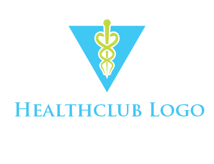 caduceus in triangle logo