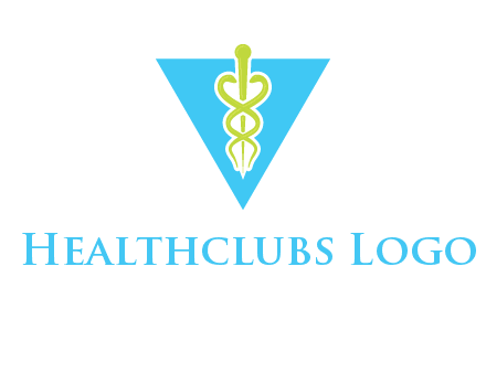 caduceus in triangle logo