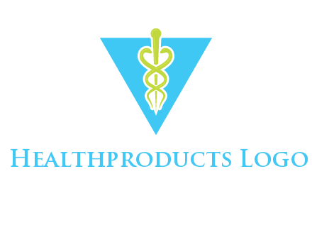 caduceus in triangle logo