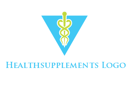 caduceus in triangle logo