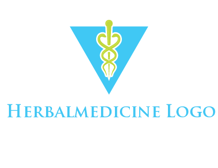 caduceus in triangle logo
