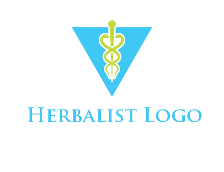 caduceus in triangle logo