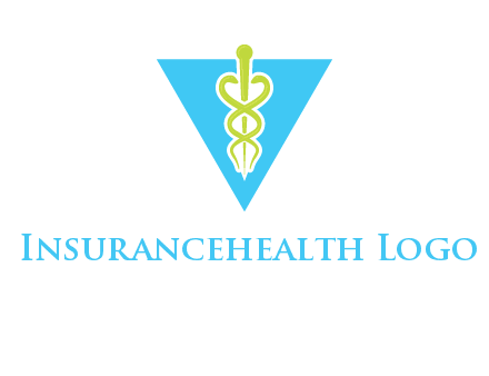 caduceus in triangle logo