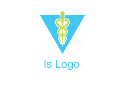 caduceus in triangle logo