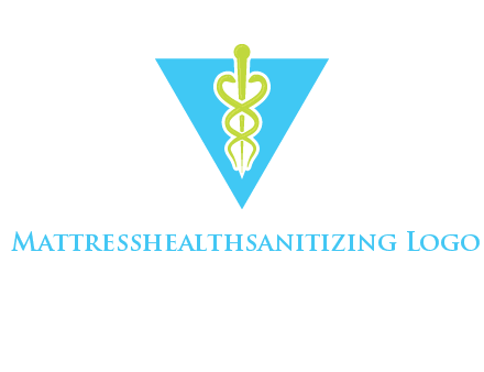 caduceus in triangle logo