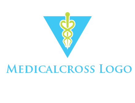 caduceus in triangle logo