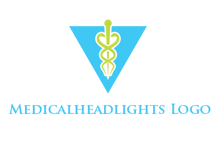 caduceus in triangle logo