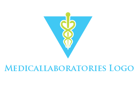 caduceus in triangle logo
