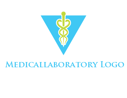 caduceus in triangle logo