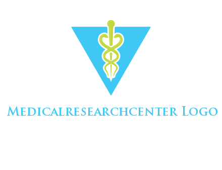 caduceus in triangle logo