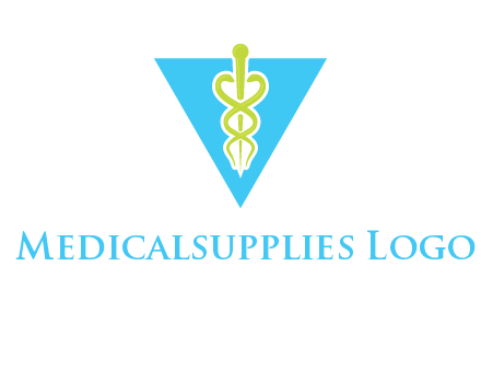 caduceus in triangle logo