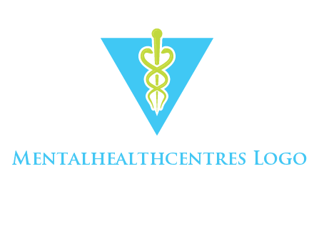 caduceus in triangle logo