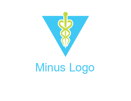 caduceus in triangle logo