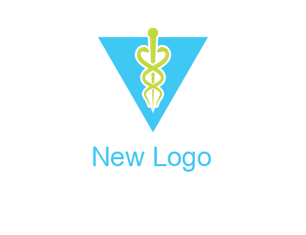 caduceus in triangle logo
