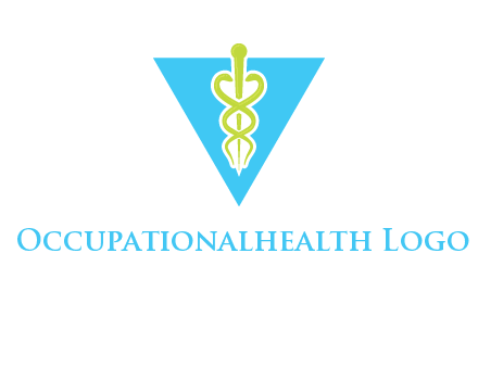 caduceus in triangle logo