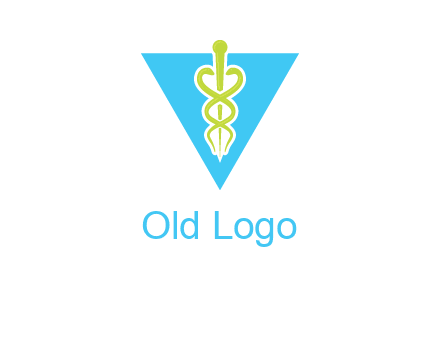 caduceus in triangle logo
