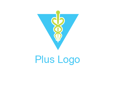caduceus in triangle logo
