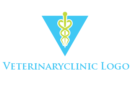 caduceus in triangle logo