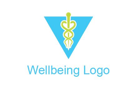 caduceus in triangle logo