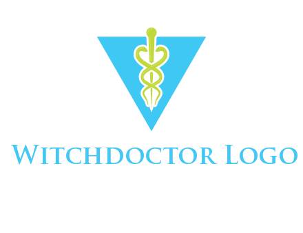 caduceus in triangle logo