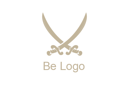 Letter V swords logo