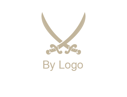 Letter V swords logo
